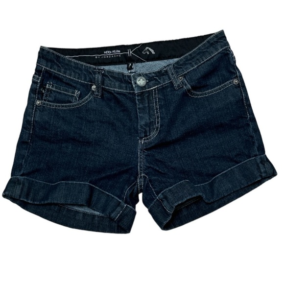 Heidi Klum by Jordache Cuffed Blue Denim Shorts, size 27 - Picture 1 of 9